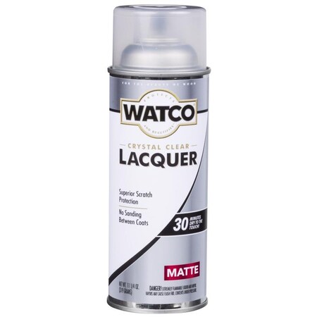 Watco Matte Crystal Clear Oil-Based Alkyd Wood Finish Lacquer Spray 11.25 oz, 6PK 321534